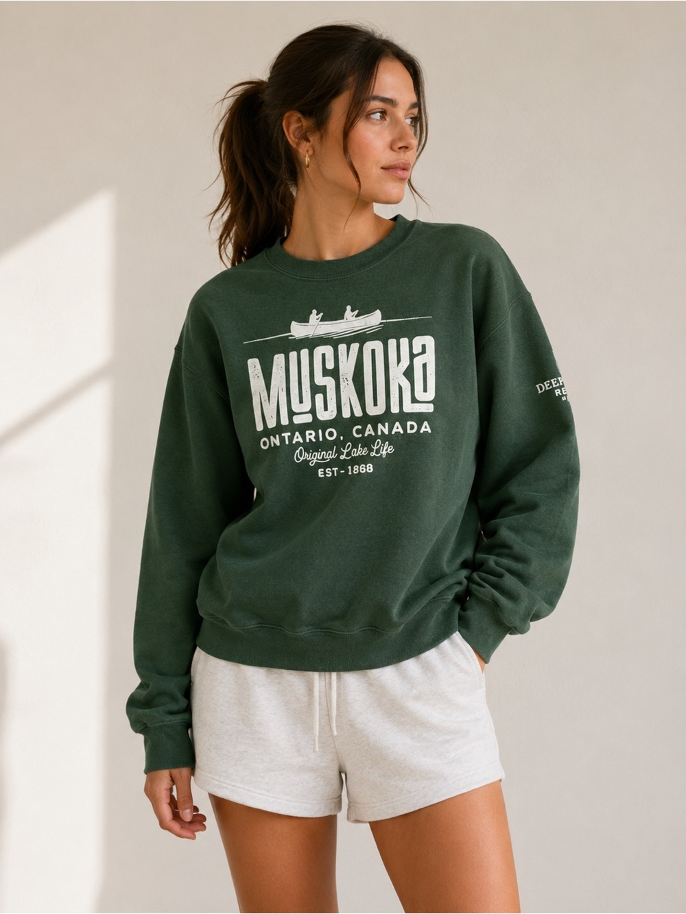 Muskoka Forest Green Crewneck Sweatshirt